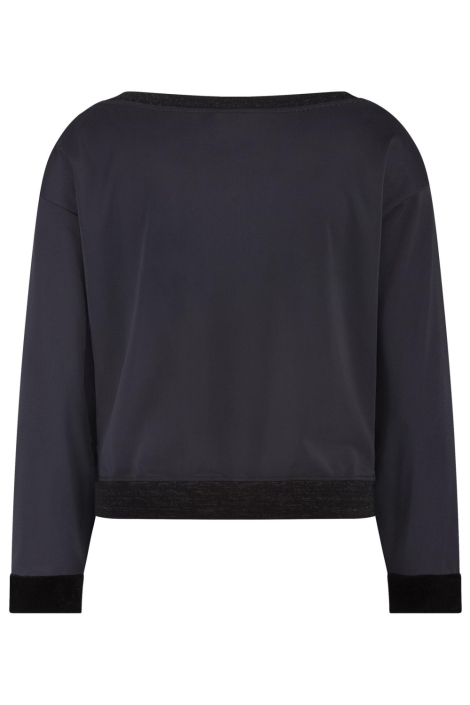Zip73 sweater black velvet 222 01 005